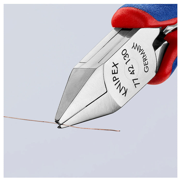 Kìm cắt linh kiện điện tử, có nang trợ lực, đầu mũi nhọn KNIPEX chiều dài từ 115mm - 130mm, khả năng cắt từ 0.3mm - 1.6mm