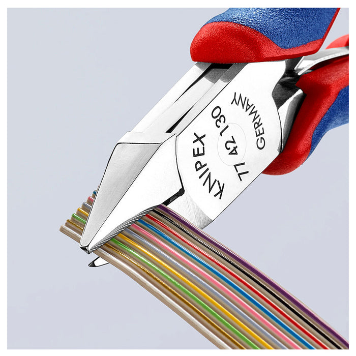 Kìm cắt linh kiện điện tử, có nang trợ lực, đầu mũi nhọn KNIPEX chiều dài từ 115mm - 130mm, khả năng cắt từ 0.3mm - 1.6mm