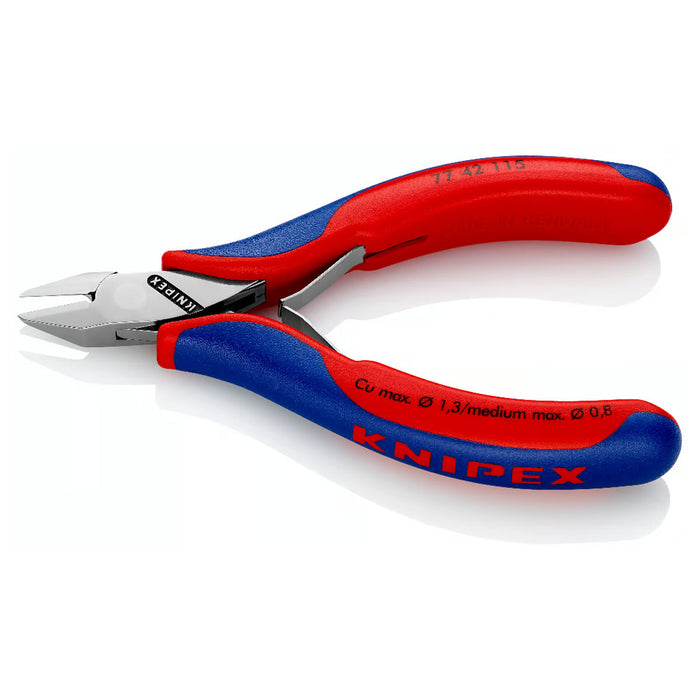 Kìm cắt linh kiện điện tử, có nang trợ lực, đầu mũi nhọn KNIPEX chiều dài từ 115mm - 130mm, khả năng cắt từ 0.3mm - 1.6mm