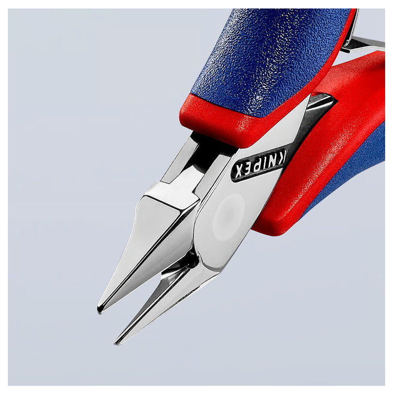 Kìm cắt linh kiện điện tử, có nang trợ lực, đầu mũi nhọn bè KNIPEX 77 52 115 chiều dài 115mm, khả năng cắt từ 0.3mm - 1.0mm