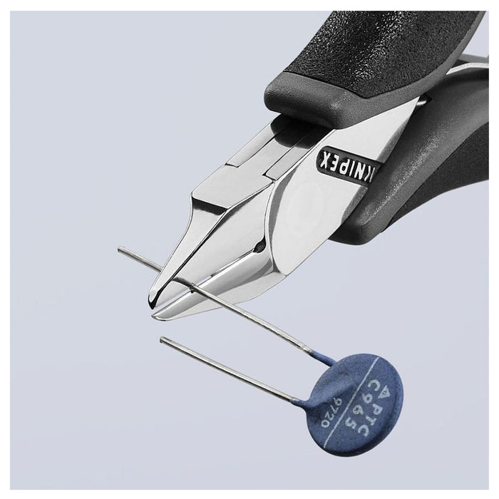 Kìm cắt linh kiện điện tử, chống tĩnh điện, đầu mũi nhọn nhỏ KNIPEX 77 72 115 ESD chiều dài 115mm, khả năng cắt từ 0.3mm - 0.8mm