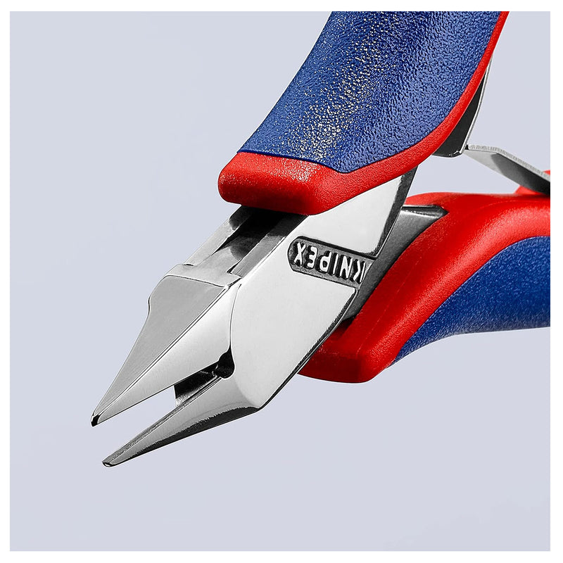 Kìm cắt linh kiện điện tử, có nang trợ lực, đầu mũi nhọn nhỏ KNIPEX 77 72 115 chiều dài 115mm, khả năng cắt từ 0.3mm - 0.8mm