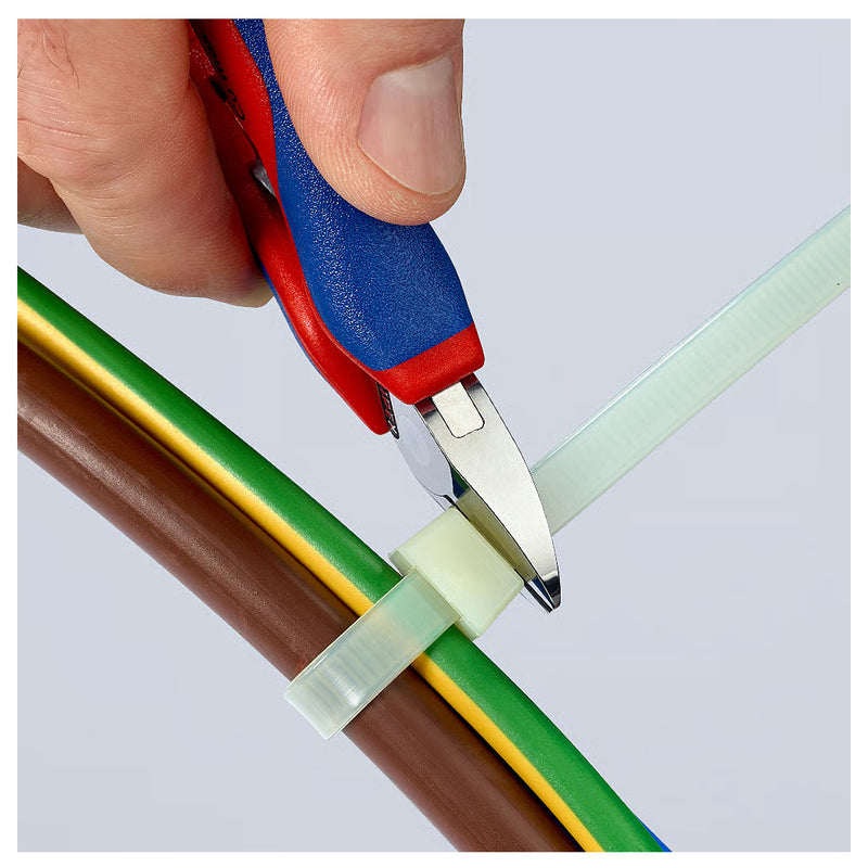 Kìm cắt linh kiện điện tử, có nang trợ lực, đầu mũi tròn KNIPEX 77 82 130 chiều dài 130mm, khả năng cắt từ 0.3mm - 1.6mm