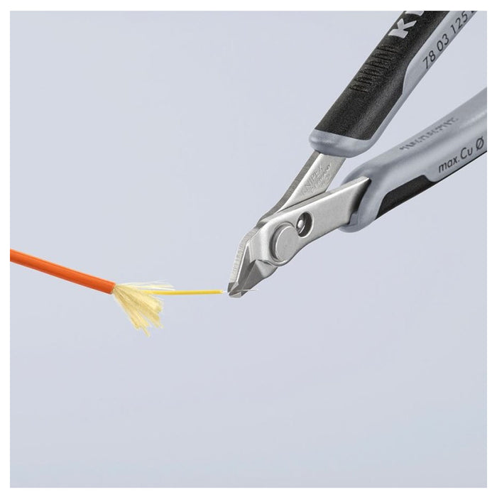 Kìm cắt linh kiện điện tử, chống tĩnh điện dòng Super Knips KNIPEX 78 03 125 ESD chiều dài 125mm, khả năng cắt từ 0.2mm - 1.6mm