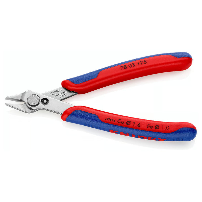 Kìm cắt linh kiện điện tử dòng Super Knips KNIPEX 78 03 125 chiều dài 125mm, khả năng cắt từ 0.2mm - 1.6mm