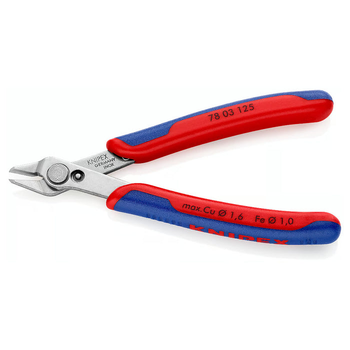Kìm cắt linh kiện điện tử dòng Super Knips KNIPEX 78 03 125 chiều dài 125mm, khả năng cắt từ 0.2mm - 1.6mm