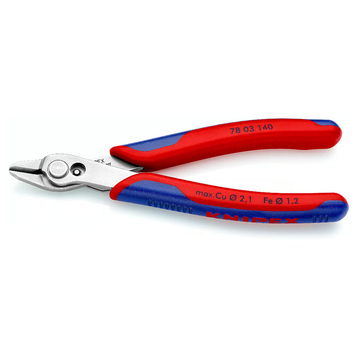 Kìm cắt linh kiện điện tử dòng Super Knips XL KNIPEX 78 03 140 chiều dài 140mm, khả năng cắt từ 0.2mm - 2.1mm