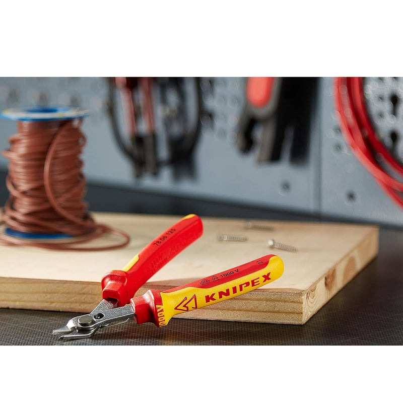 Kìm cắt linh kiện điện tử, cách điện 1000V dòng Super Knips KNIPEX 78 06 125 chiều dài 125mm, khả năng cắt từ 0.2mm - 1.6mm