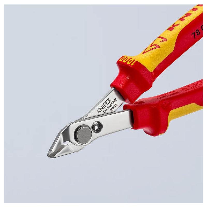 Kìm cắt linh kiện điện tử, cách điện 1000V dòng Super Knips KNIPEX 78 06 125 chiều dài 125mm, khả năng cắt từ 0.2mm - 1.6mm