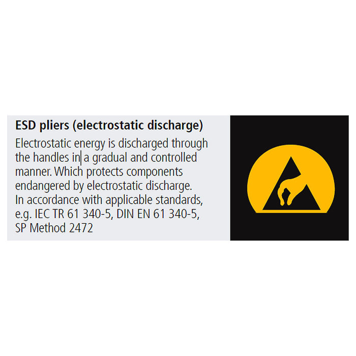 Kìm cắt linh kiện điện tử, có kẹp giữ dây, chống tĩnh điện dòng Super Knips KNIPEX 78 13 125 ESD chiều dài 125mm, khả năng cắt từ 0.2mm - 1.6mm