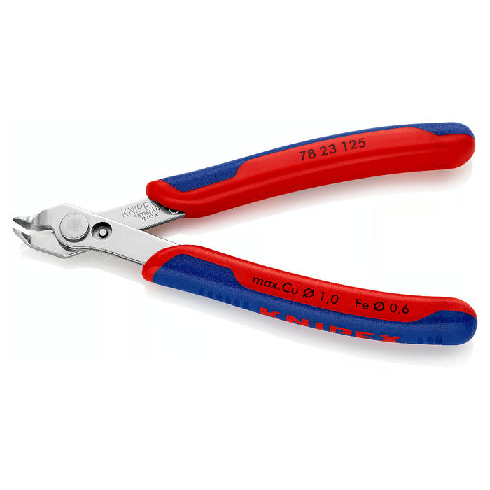 Kìm cắt linh kiện điện tử, mũi cong 60° dòng Super Knips KNIPEX 78 23 125 chiều dài 125mm, khả năng cắt từ 0.2mm - 1.0mm