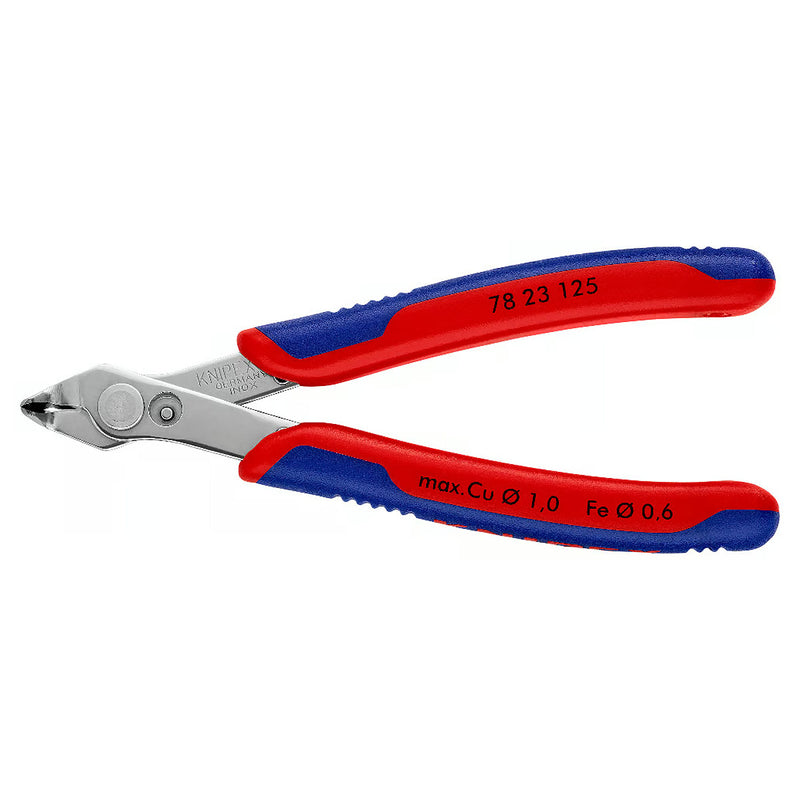 Kìm cắt linh kiện điện tử, mũi cong 60° dòng Super Knips KNIPEX 78 23 125 chiều dài 125mm, khả năng cắt từ 0.2mm - 1.0mm