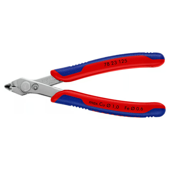 Kìm cắt linh kiện điện tử, mũi cong 60° dòng Super Knips KNIPEX 78 23 125 chiều dài 125mm, khả năng cắt từ 0.2mm - 1.0mm