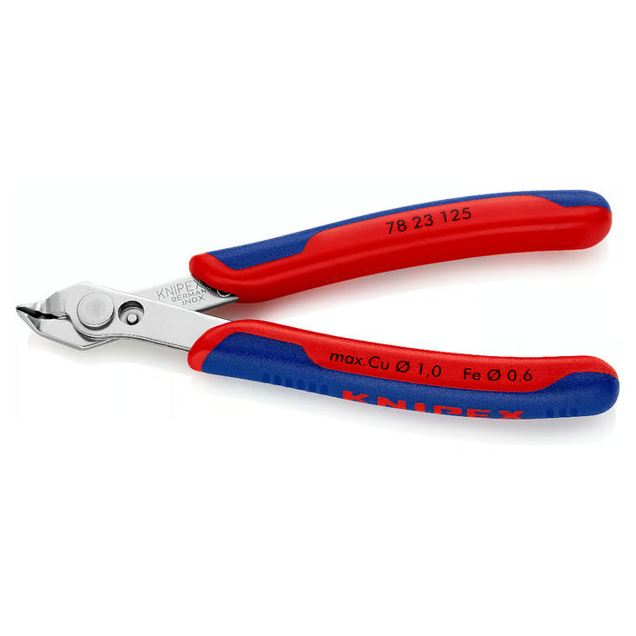 Kìm cắt linh kiện điện tử, mũi cong 60° dòng Super Knips KNIPEX 78 23 125 chiều dài 125mm, khả năng cắt từ 0.2mm - 1.0mm