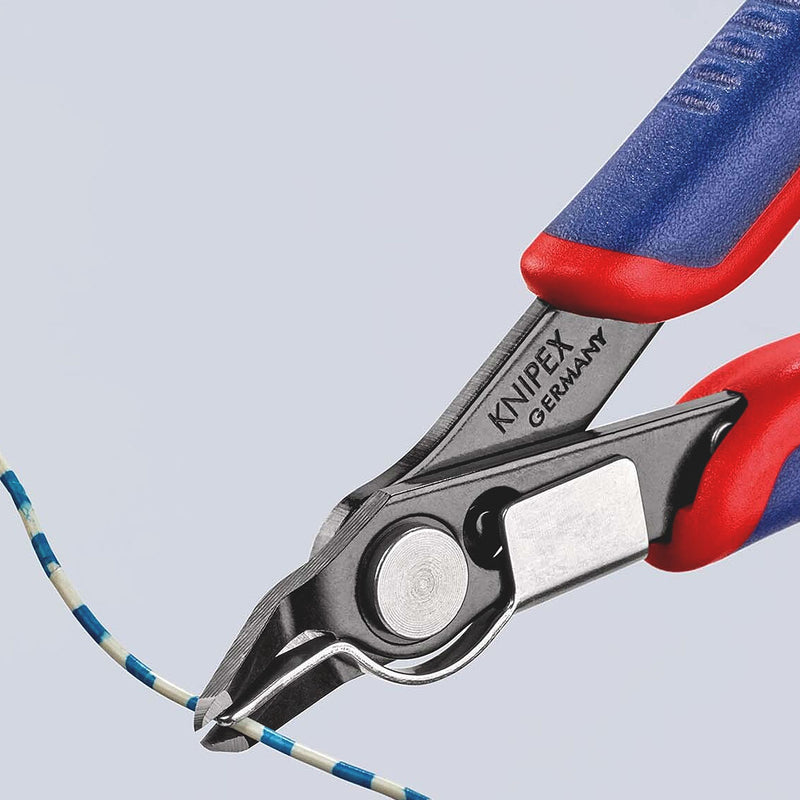 Kìm cắt linh kiện điện tử, có kẹp giữ dây dòng Super Knips KNIPEX 78 41 125 chiều dài 125mm, khả năng cắt từ 0.2mm - 1.0mm