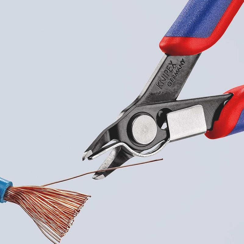 Kìm cắt linh kiện điện tử, có kẹp giữ dây dòng Super Knips KNIPEX 78 41 125 chiều dài 125mm, khả năng cắt từ 0.2mm - 1.0mm