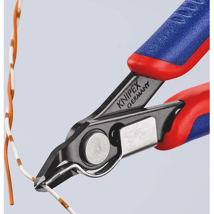 Kìm cắt linh kiện điện tử, có kẹp giữ dây dòng Super Knips KNIPEX 78 41 125 chiều dài 125mm, khả năng cắt từ 0.2mm - 1.0mm