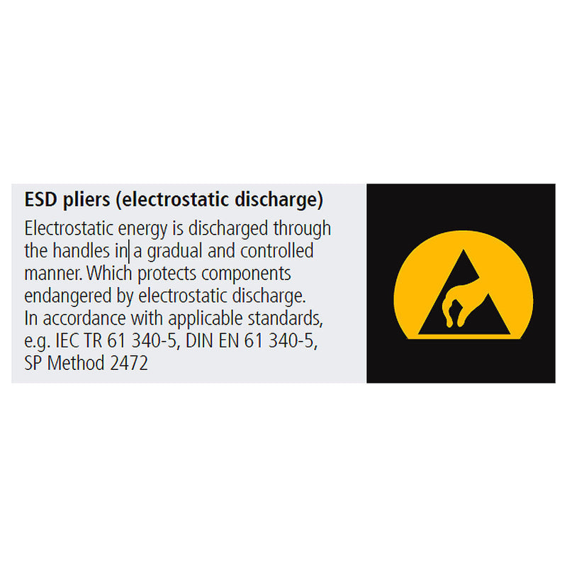 Kìm cắt linh kiện điện tử, chống tĩnh điện dòng Super Knips XL KNIPEX 78 61 140 ESD chiều dài 140mm, khả năng cắt từ 0.2mm - 2.1mm