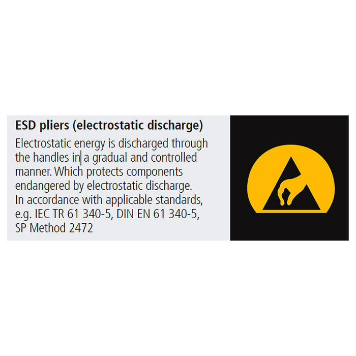 Kìm cắt linh kiện điện tử, chống tĩnh điện dòng Super Knips XL KNIPEX 78 61 140 ESD chiều dài 140mm, khả năng cắt từ 0.2mm - 2.1mm