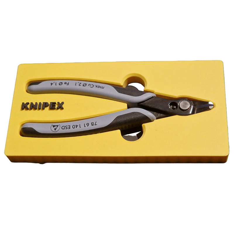 Kìm cắt linh kiện điện tử, chống tĩnh điện dòng Super Knips XL KNIPEX 78 61 140 ESD chiều dài 140mm, khả năng cắt từ 0.2mm - 2.1mm
