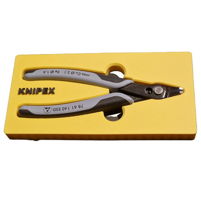 Kìm cắt linh kiện điện tử, chống tĩnh điện dòng Super Knips XL KNIPEX 78 61 140 ESD chiều dài 140mm, khả năng cắt từ 0.2mm - 2.1mm