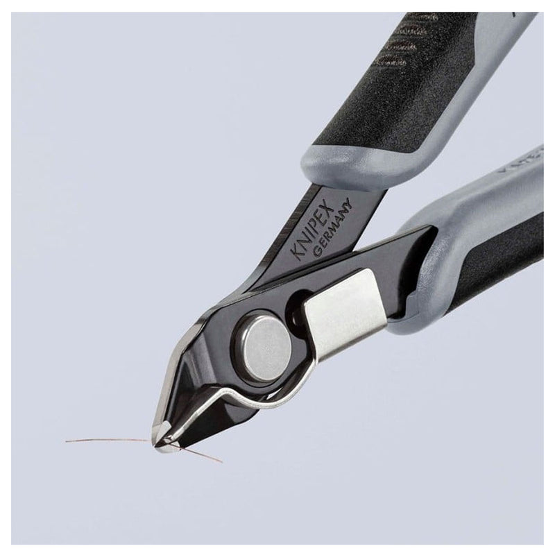Kìm cắt linh kiện điện tử, có kẹp giữ dây, chống tĩnh điện dòng Super Knips KNIPEX 78 71 125 ESD chiều dài 125mm, khả năng cắt từ 0.2mm - 1.6mm