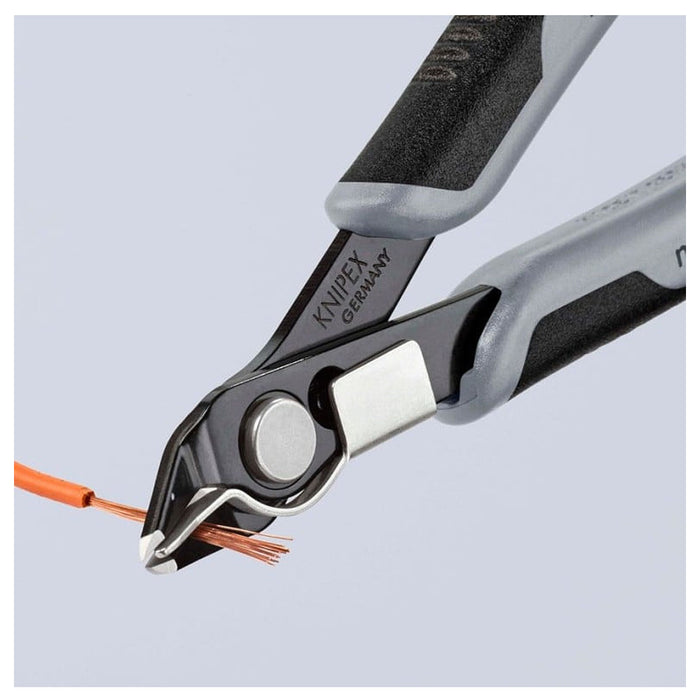 Kìm cắt linh kiện điện tử, có kẹp giữ dây, chống tĩnh điện dòng Super Knips KNIPEX 78 71 125 ESD chiều dài 125mm, khả năng cắt từ 0.2mm - 1.6mm