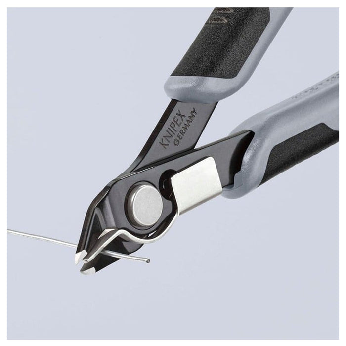 Kìm cắt linh kiện điện tử, có kẹp giữ dây, chống tĩnh điện dòng Super Knips KNIPEX 78 71 125 ESD chiều dài 125mm, khả năng cắt từ 0.2mm - 1.6mm