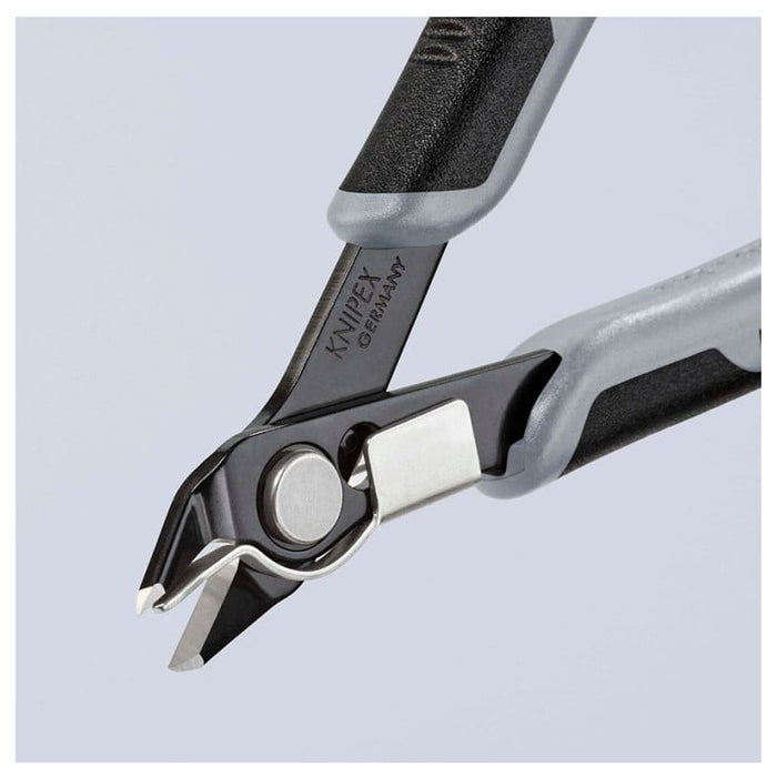 Kìm cắt linh kiện điện tử, có kẹp giữ dây, chống tĩnh điện dòng Super Knips KNIPEX 78 71 125 ESD chiều dài 125mm, khả năng cắt từ 0.2mm - 1.6mm