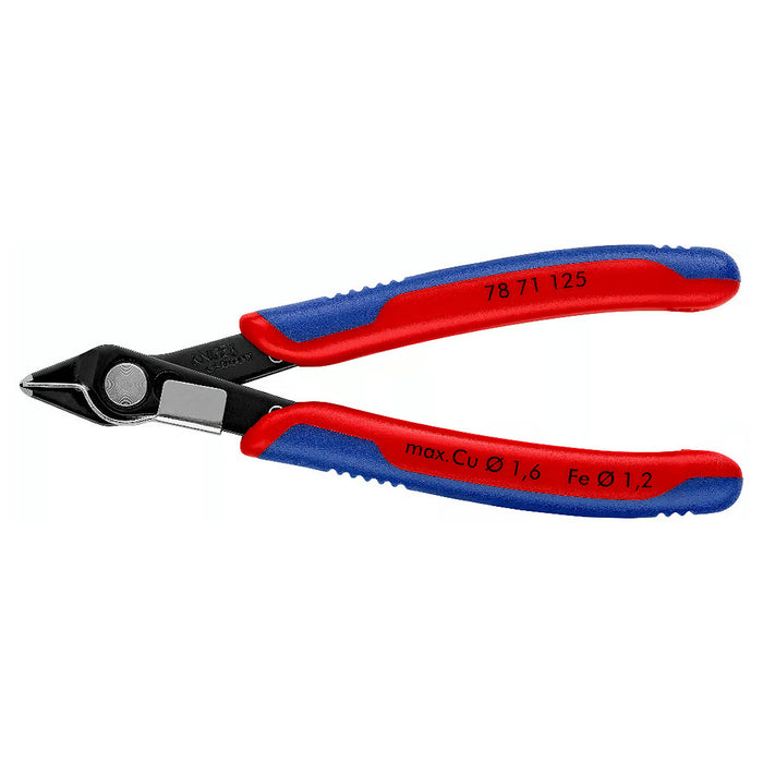Kìm cắt linh kiện điện tử, có kẹp giữ dây dòng Super Knips KNIPEX 78 71 125 chiều dài 125mm, khả năng cắt từ 0.2mm - 1.6mm