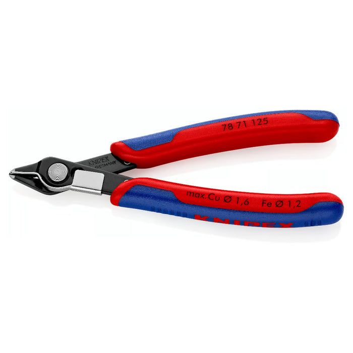 Kìm cắt linh kiện điện tử, có kẹp giữ dây dòng Super Knips KNIPEX 78 71 125 chiều dài 125mm, khả năng cắt từ 0.2mm - 1.6mm