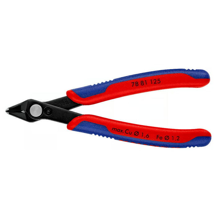 Kìm cắt linh kiện điện tử, dòng Super Knips KNIPEX 78 81 125 chiều dài 125mm, khả năng cắt từ 0.2mm - 1.6mm, dây cứng 0.6mm