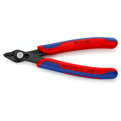 Kìm cắt linh kiện điện tử, dòng Super Knips KNIPEX 78 81 125 chiều dài 125mm, khả năng cắt từ 0.2mm - 1.6mm, dây cứng 0.6mm