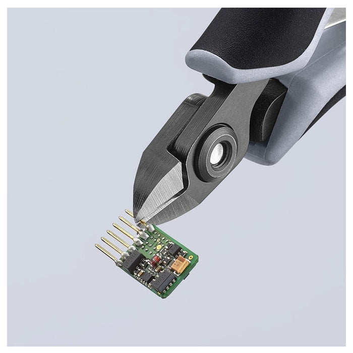 Kìm cắt linh kiện điện tử, chống tĩnh điện, đầu mũi nhỏ KNIPEX 79 02 120 ESD chiều dài 120mm, khả năng cắt từ 0.2mm - 1.4mm