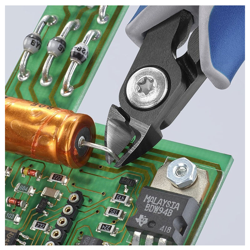 Kìm cắt linh kiện điện tử, có nang trợ lực, đầu mũi nhỏ KNIPEX 79 02 120 chiều dài 120mm, khả năng cắt từ 0.2mm - 1.4mm