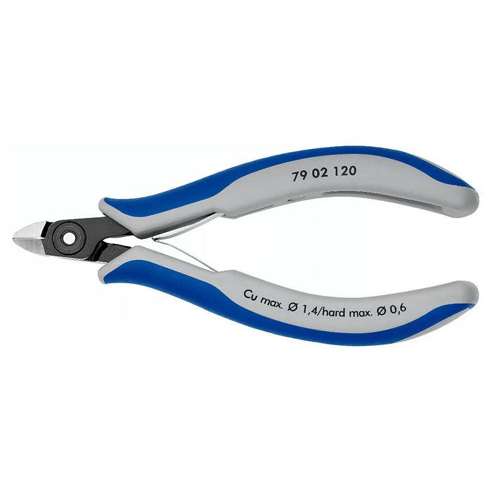 Kìm cắt linh kiện điện tử, có nang trợ lực, đầu mũi nhỏ KNIPEX 79 02 120 chiều dài 120mm, khả năng cắt từ 0.2mm - 1.4mm
