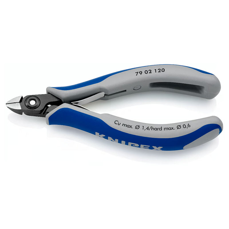 Kìm cắt linh kiện điện tử, có nang trợ lực, đầu mũi nhỏ KNIPEX 79 02 120 chiều dài 120mm, khả năng cắt từ 0.2mm - 1.4mm