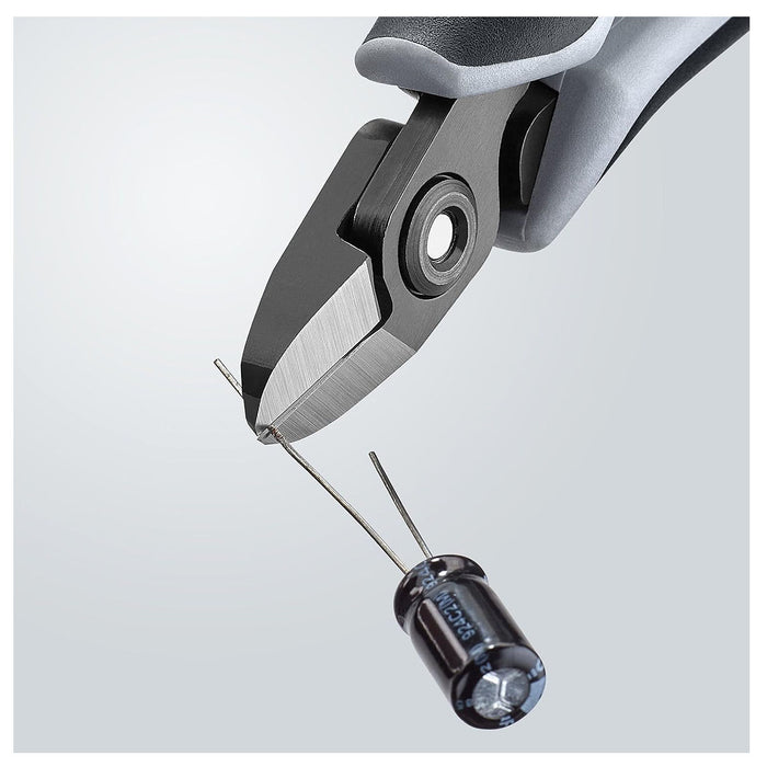 Kìm cắt linh kiện điện tử, chống tĩnh điện, đầu mũi tròn KNIPEX 79 02 125 ESD chiều dài 125mm, khả năng cắt từ 0.2mm - 1.7mm