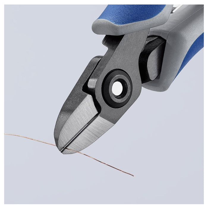 Kìm cắt linh kiện điện tử, có nang trợ lực, đầu mũi tròn KNIPEX 79 02 125 chiều dài 125mm, khả năng cắt từ 0.2 - 1.7mm