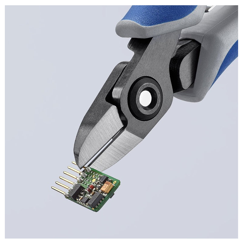 Kìm cắt linh kiện điện tử, có nang trợ lực, đầu mũi tròn KNIPEX 79 02 125 chiều dài 125mm, khả năng cắt từ 0.2 - 1.7mm