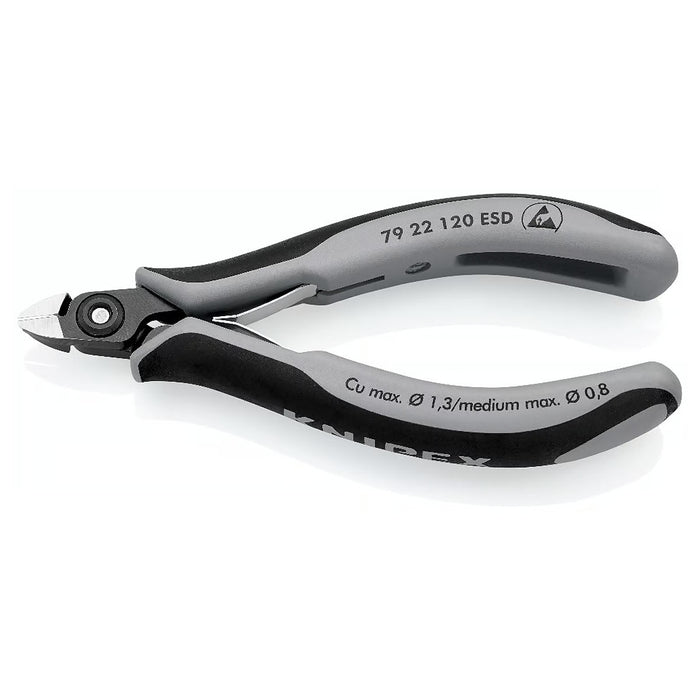 Kìm cắt linh kiện điện tử, chống tĩnh điện, đầu mũi nhỏ KNIPEX 79 22 120 ESD chiều dài 120mm, khả năng cắt từ 0.1mm - 1.3mm