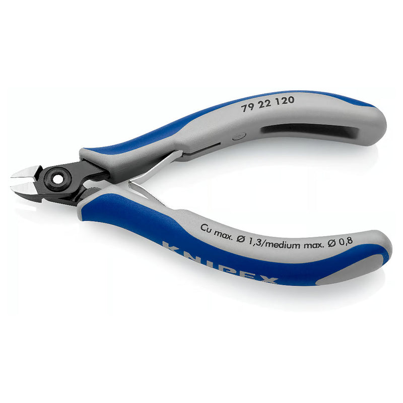 Kìm cắt linh kiện điện tử, có nang trợ lực, đầu mũi nhỏ KNIPEX 79 22 120 chiều dài 120mm, khả năng cắt từ 0.1mm - 1.3mm