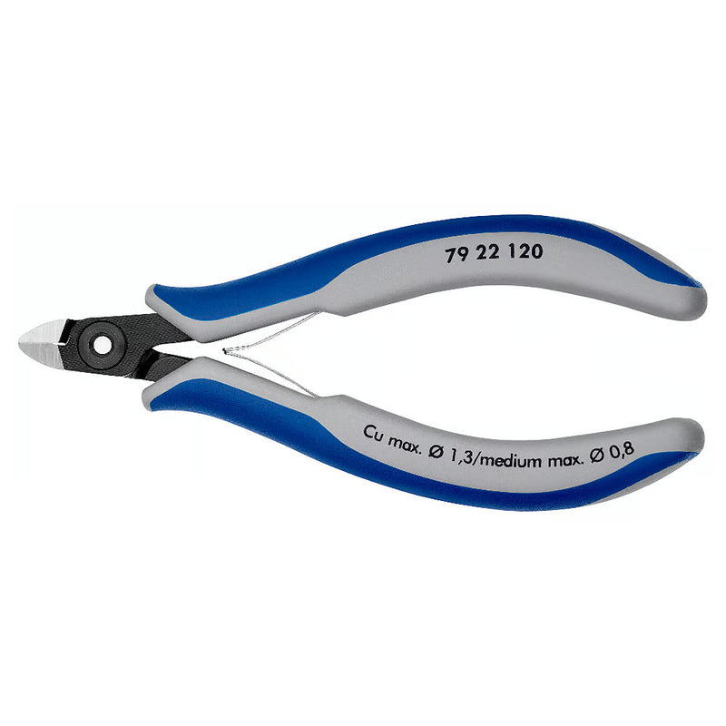 Kìm cắt linh kiện điện tử, có nang trợ lực, đầu mũi nhỏ KNIPEX 79 22 120 chiều dài 120mm, khả năng cắt từ 0.1mm - 1.3mm