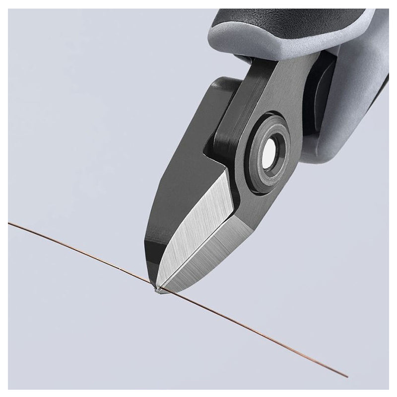 Kìm cắt linh kiện điện tử, chống tĩnh điện, đầu mũi tròn KNIPEX 79 22 125 ESD chiều dài 125mm, khả năng cắt từ 0.1mm - 1.7mm