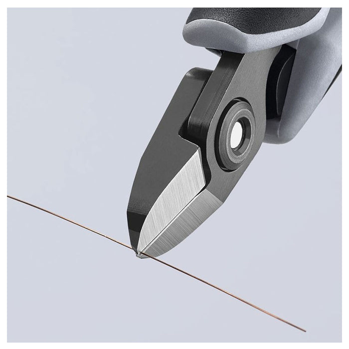 Kìm cắt linh kiện điện tử, chống tĩnh điện, đầu mũi tròn KNIPEX 79 22 125 ESD chiều dài 125mm, khả năng cắt từ 0.1mm - 1.7mm