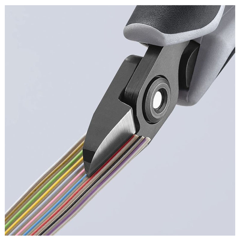 Kìm cắt linh kiện điện tử, chống tĩnh điện, đầu mũi tròn KNIPEX 79 22 125 ESD chiều dài 125mm, khả năng cắt từ 0.1mm - 1.7mm