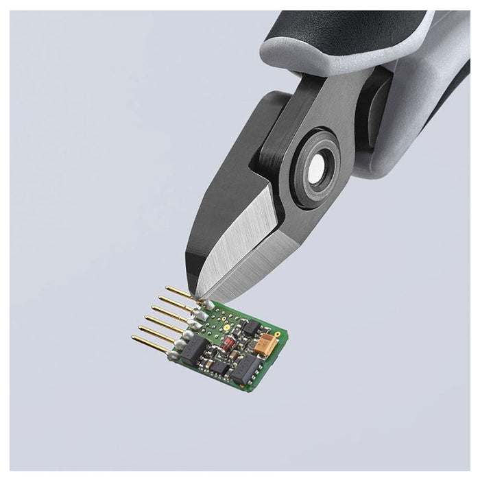 Kìm cắt linh kiện điện tử, chống tĩnh điện, đầu mũi tròn KNIPEX 79 22 125 ESD chiều dài 125mm, khả năng cắt từ 0.1mm - 1.7mm