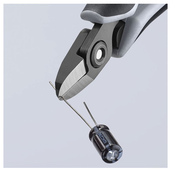 Kìm cắt linh kiện điện tử, chống tĩnh điện, đầu mũi tròn KNIPEX 79 22 125 ESD chiều dài 125mm, khả năng cắt từ 0.1mm - 1.7mm