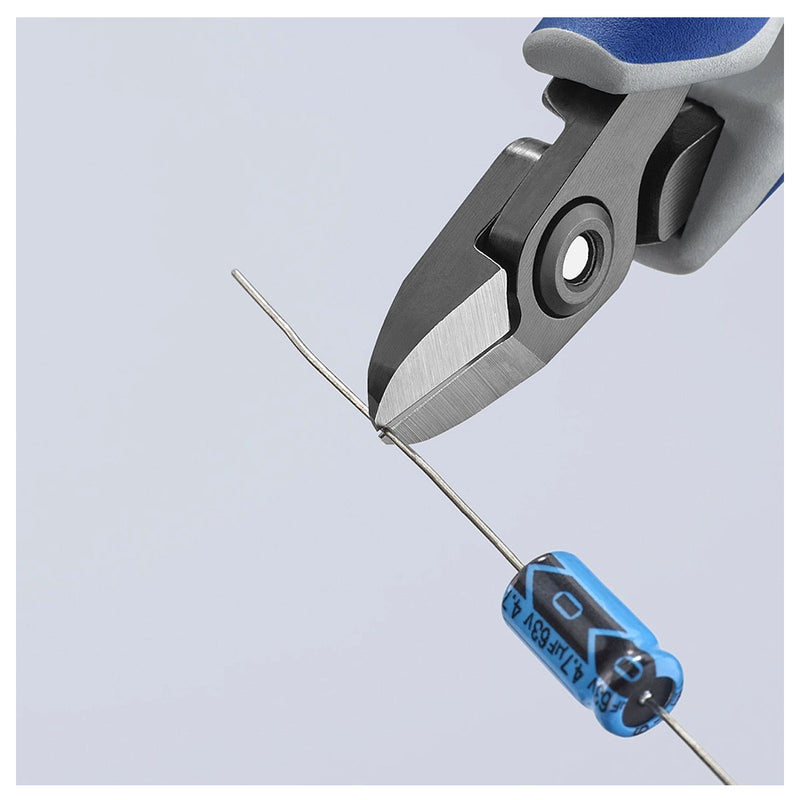 Kìm cắt linh kiện điện tử, có nang trợ lực, đầu mũi tròn KNIPEX 79 22 125 chiều dài 125mm, khả năng cắt từ 0.1mm - 1.7mm