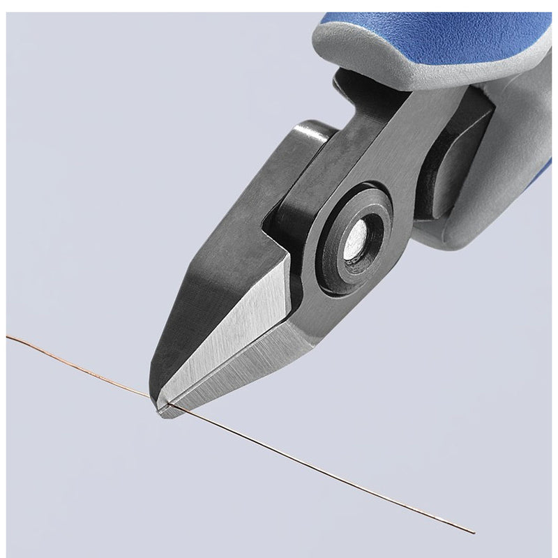 Kìm cắt linh kiện điện tử, có nang trợ lực, đầu mũi nhọn KNIPEX 79 42 125 chiều dài 125mm, khả năng cắt từ 0.1mm - 1.5mm